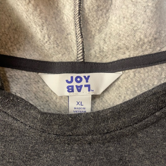 JoyLab Charcoal Gray Sleeveless Hooded Pullover - Picture 3 of 4